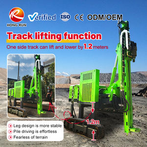 Mạnh mẽ Crawler năng lượng mặt trời đống điều khiển máy khoan thủy lực vít đống máy cho mặt đất gắn quang điện nhà máy điện - Product Image 3