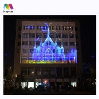 Mayeter-Proyección de pared de edificio grande para exteriores, proyector láser de 5000 lúmenes, software de proyección de vídeo, mapeo 3D