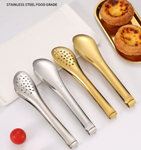 C224 Langlebiges Edelstahl-Küchenutensilien-Set Hitzebeständige BBQ-Werkzeuge mit Essenszange und Brotschere für Bäckereien - Product Image 4