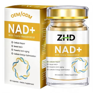 Complément alimentaire Nad Nicotinamide Adénine Dinucléotide 99% 500mg/60 capsules Antioxydant Soutien à la beauté pour les adultes d'âge moyen <span class=keywords><strong>et</strong></span> les personnes âgées - Product Image 1