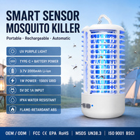 Lampe anti-moustiques électrique rechargeable Saijzek haute efficacité, nouvelle brevetée, piège à insectes intérieur/extérieur, destructeur d'insectes, IP65