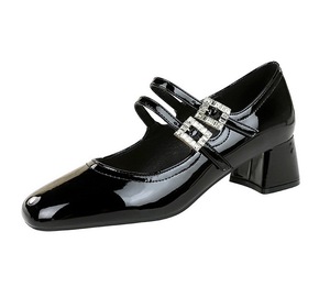 2024 Summer Designer Women Sandals Fashion Dress <b>Block</b> Heel Ladies Outdoor Shoes Patent Leather Mary Jane Heels - Product Image 2