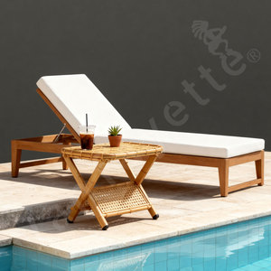 Chaises longues en bois <span class=keywords><strong>de</strong></span> <span class=keywords><strong>teck</strong></span> <span class=keywords><strong>Salon</strong></span> d'extérieur Chaise longue <span class=keywords><strong>de</strong></span> <span class=keywords><strong>jardin</strong></span> - Product Image 5