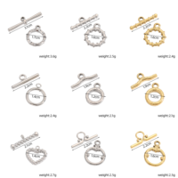 Boucle de chaîne en acier inoxydable DIY, fermoir OT en forme de cœur, accessoires de présentation de bijoux, composants de colliers et apprêts de bijouterie