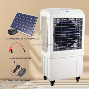 Refroidisseur d'air portable solaire AC/DC 12V 7000m3/h, ventilateur de refroidissement par eau rechargeable, refroidisseur d'air évaporatif, climatiseur à eau - Product Image 1