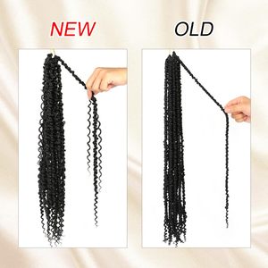 Extensiones de Cabello Sintético de 14 Pulgadas Pre-Enlazadas para Crochet <span class=keywords><strong>Passion</strong></span> Twist, Faux Locs Bohemian, Venta al Por Mayor, Extensiones de Cabello Suaves - Product Image 4
