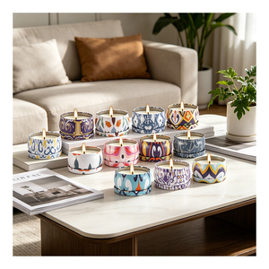 Noble Scented Candles Jar Packaging <b>White</b> Glossy Vessel Custom Branding Aromatherapy Retail Assortment Premium <b>Display</b> - Product Image 5