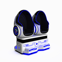 Simulador de Montaña Rusa 9D VR de Alta Calidad JiaYi para Parque de Aventuras Interior, Doble Jugador, Silla Tipo Huevo, Resistente, 100 Juegos