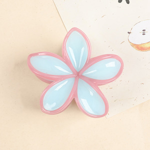 Pince à cheveux florale tendance pour femme, pince requin en plastique, accessoires pour cheveux, vacances, plage, mariage, fête - Product Image 4