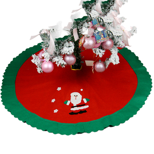 Jupe de sapin de Noël imprimée de 31,5 pouces en feutre non tissé brodé, ronde, réutilisable, écologique, pour décorations d'usine - Product Image 2