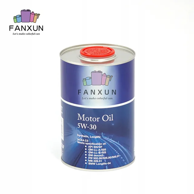 INS Popular Motor Oil Boite De Conserve Round Oil Tin Cans Custom