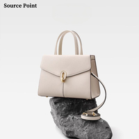 Sacs à main classiques et élégants pour femmes en cuir véritable carré, sacs à main de luxe pour femmes avec couvercle, bandoulière réglable, sacs portables