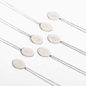 Collana in Acciaio Inossidabile Placcato Oro PVD Resistente allo Sbiadimento, Collana con Fiori dei Dodici Mesi di Compleanno a Prezzo all'Ingrosso - Product Image 5