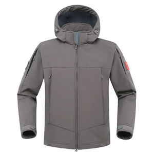 Veste tactique en softshell effet peau de requin, doublée <span class=keywords><strong>polaire</strong></span>, col montant, <span class=keywords><strong>camouflage</strong></span>, à capuche – Stock fabricants - Product Image 3