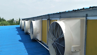 Ventilateur d'extraction de 48 pouces, 55000 m³/h, pour l'élevage avicole, avec 6 pales en alliage et moteur BLDC, pour les poulaillers