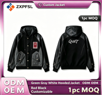 Veste de baseball à capuche personnalisée OEM ODM pour hommes, veste à contraste de couleurs, broderie au dos, style streetwear