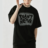 T-shirt Homme Grande Taille Oversize 280g Épaules Tombantes Été Décontracté Personnalisé Imprimé T-shirt Uni Homme Vente en Gros