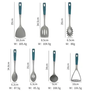 Nhà Máy biểu tượng tùy biến 7 cái Nylon nhà bếp đồ dùng Set Cookware sets phụ kiện nhà bếp công cụ nấu ăn