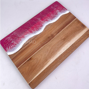 <span class=keywords><strong>Tabla</strong></span> de <span class=keywords><strong>cortar</strong></span> de <span class=keywords><strong>madera</strong></span> de gran oferta con <span class=keywords><strong>tabla</strong></span> de charcutería de resina con patrón de ola Oceánica para servir queso - Product Image 6
