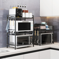 Étagère de rangement rétractable pour cuisine, style PYJ, vente chaude, étagère de rangement pour four à micro-ondes, étagère de rangement pour four à micro-ondes pliable