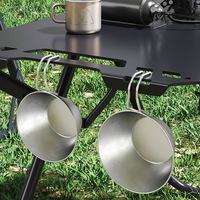 Table de camping tactique en aluminium légère à ouverture rapide, table pliante portable, support léger pour four, pour le voyage et l'ameublement extérieur
