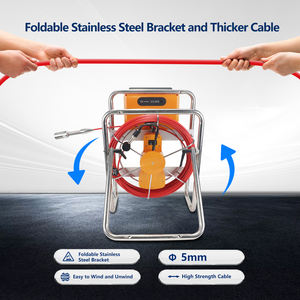 Cámara <span class=keywords><strong>de</strong></span> <span class=keywords><strong>alcantarillado</strong></span> BestWill, 12 Uds., luces, pantalla <span class=keywords><strong>de</strong></span> 7 pulgadas, 20/30m, contador <span class=keywords><strong>de</strong></span> Cable, cámara <span class=keywords><strong>de</strong></span> inspección Industrial con batería <span class=keywords><strong>de</strong></span> litio <span class=keywords><strong>de</strong></span> 4500Mah - Product Image 2