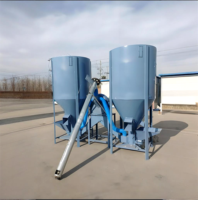 Mélangeur-broyeur vertical auto-amorçant sans poussière, machine tout-en-un pour le broyage et le mélange des grains pour les élevages de porcs, bovins, ovins et volailles