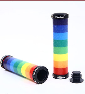 Kmotion best-seller arc-en-ciel usine vente en gros accessoires <span class=keywords><strong>de</strong></span> vélo poignée <span class=keywords><strong>de</strong></span> guidon <span class=keywords><strong>de</strong></span> vélo colorée et <span class=keywords><strong>haut</strong></span> <span class=keywords><strong>de</strong></span> <span class=keywords><strong>gamme</strong></span> personnalisée - Product Image 3
