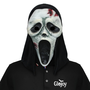 Máscara de Látex de Fantasma con Cicatriz Aterradora, Disfraz de Halloween, Accesorios para Bromas, Disfraz Personalizable - Product Image 1