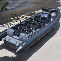 Bateau pneumatique semi-rigide professionnel Liya 27 pieds (8,3 m) à coque en fibre de verre pour patrouille et sauvetage