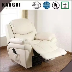 <span class=keywords><strong>Fauteuil</strong></span> de Salon Inclinable Électrique en Cuir avec Coussinets de Massage et Cadre de Lit Réglable – Ensemble Canapé et Chaise de Loisirs - Product Image 2