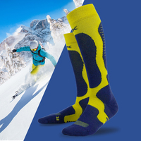 Chaussettes de sport d'extérieur professionnelles pour hommes et femmes, en laine mérinos, longueur mi-mollet, pour le ski, épaisses, tricotées, antidérapantes, avec logo sur le corps, pour l'hiver