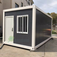 Conteneur de bureau portable préfabriqué moderne et empilable à faible coût, maison conteneur préfabriquée de 20 pieds en kit plat