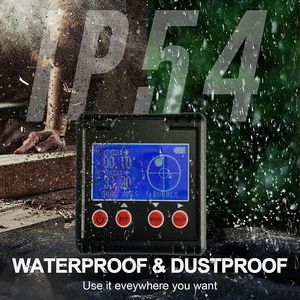 أو ثنائي المحور مقياس مستوى رقمي LCD الخلفية شطبة مربع المغناطيس قاعدة الميل منقلة زاوية أداة قياس - Product Image 3