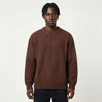 Maßgefertigter Bedruckter Buchstaben-Pullover Herren Strickwaren OEM Baumwoll-Strickpullover Rundhals-Pullover Übergroßer Streetwear Maßgefertigter Strickpullover für Männer