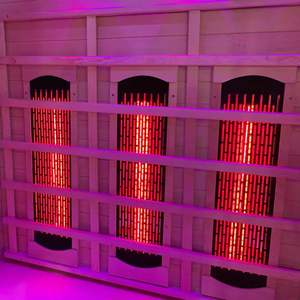 Salle de sauna infrarouge pour 2 personnes avec haut-parleur Bluetooth et poêle chauffante - Product Image 5