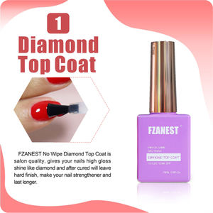 FZANEST 15mlビタミン添加スーパーベースコート酸フリープライマー16種類の機能性ゲルダイヤモンドトップコートラバーベーススノートップ - Product Image 3