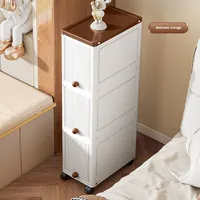 Caja de Almacenamiento de Escritorio de Plástico Transparente de Lujo con Cajón, Organizador Moderno a Prueba de Polvo para Cosméticos y Artículos de Papelería para Escritorio de Oficina