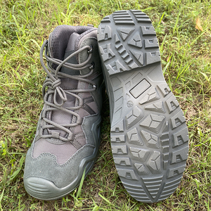 Bottes de désert basses en daim véritable gris TSB07, chaussures tactiques en cuir, randonnée en plein air - Product Image 4