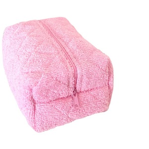 A stylish <b>plush</b> makeup bag, simple and portable, <b>large</b>-capacity toiletry bag, cute square cosmetic storage bag. - Product Image 5