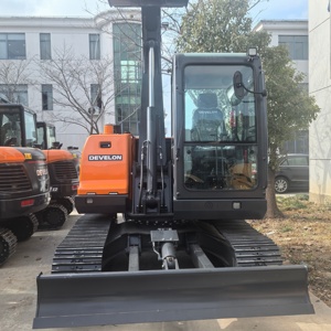 Develon Mini Excavator 8 Ton Orange And Black Track Mounted Construction Equipment - Product Image 2