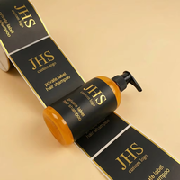Autocollants imperméables, logo, étiquettes de shampooing, cosmétiques, emballages imprimés personnalisés, étiquettes de marque privée, étiquette de shampooing pour cheveux