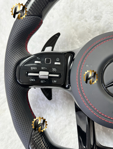<span class=keywords><strong>Volant</strong></span> de course en fibre de carbone de style HZ Factory, assemblage en cuir pour la couverture, pour <span class=keywords><strong>Mercedes</strong></span>-Benz <span class=keywords><strong>Classe</strong></span> <span class=keywords><strong>E</strong></span> pour GT - Product Image 4
