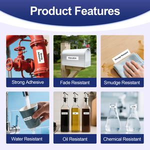 Rubans compatibles <span class=keywords><strong>Orison</strong></span> TZe-211 noir sur blanc 6 mm, ruban adhésif laminé pour imprimante Brother P-touch PT-D210 PT-H110 PT-D460BT - Product Image 4