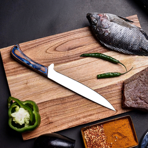 Collection de 5 couteaux de chef japonais faits main en acier D2 avec étui en cuir pour la cuisine |   Cadeau Parfait - Product Image 3