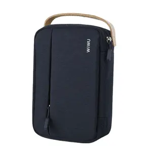 Sailwiwu — sac de rangement électronique en Nylon, étanche, avec double couche, pour gadgets de voyage, pour câbles, clé USB