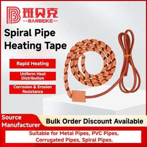 Спиральная нагревательная лента для труб, силиконовый резиновый материал, устойчивый к коррозии, полное покрытие, защита для труб, гибкий нагреватель - Product Image 2