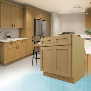 Gabinetes de Cocina Personalizados para Residencias Americanas |   Gabinetes de Cocina de Roble Blanco Directo de Fábrica |   Gabinetes de Cocina de Madera al por Mayor - Product Image 1