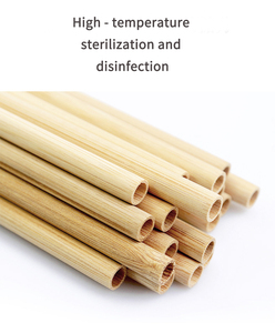Tái sử dụng tre tự nhiên Flatware Set phân hủy sinh học Ống hút làm từ tre thật - Product Image 3