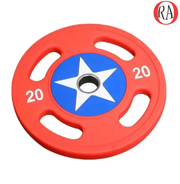 Plaque d'haltères en PU Captain America Gym Fitness Professional Free Weight